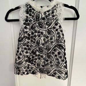 Zara sleeveless lace top. Size M.